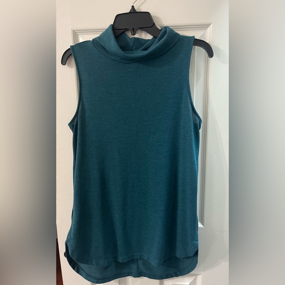 Ann Taylor LOFT Teal Sleeveless Tank Top